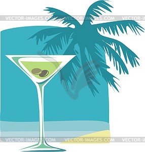 Tropical Cocktail   Vector Clipart