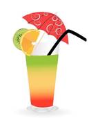 Tropical Drink Clip Art Tropical Cocktail In Glass