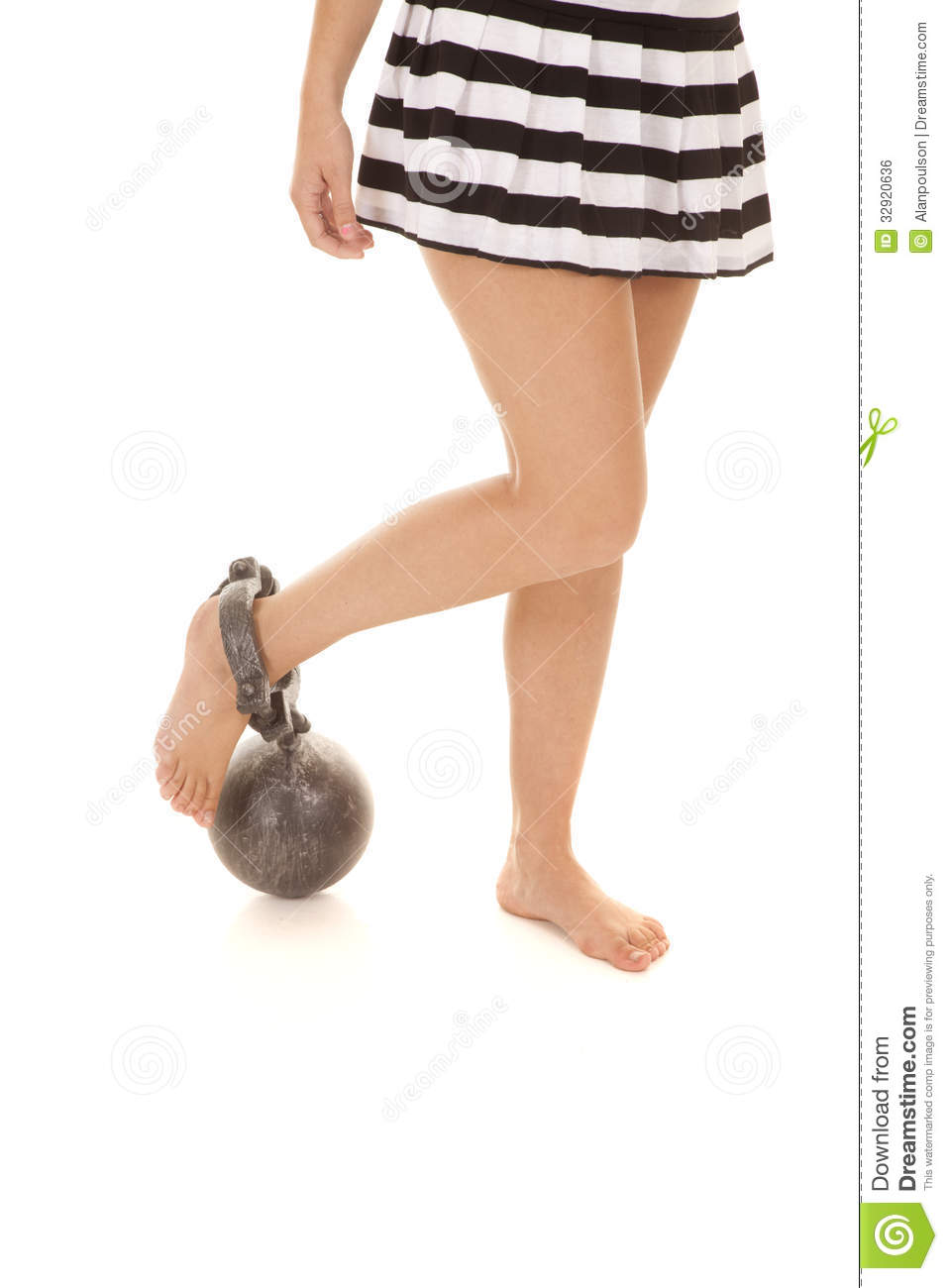 Woman Jail Legs Chain Royalty Free Stock Image   Image  32920636