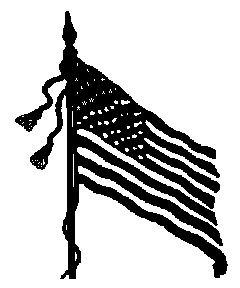 American Flag Clip Art Black And White Usssp   Clipart   Library