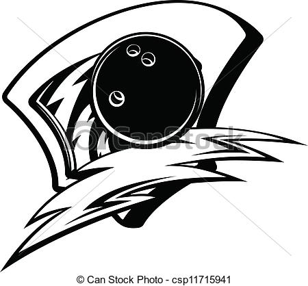 Black Bowling Ball Clipart Bowling Lightening Shield