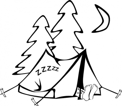 Camping Clipart Black And White   Clipart Panda   Free Clipart Images