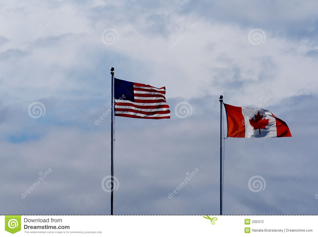 Canadian American Border Stock Photography   Image  235372