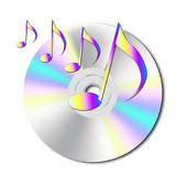 Cd And Musical Notes   Clipart Graphic