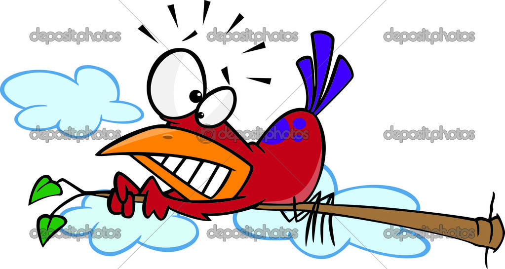 Clipart Red Bird Scared Of Heights Hugging Am Not Scared Of Heights