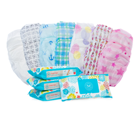 Diapers Wipes One Month