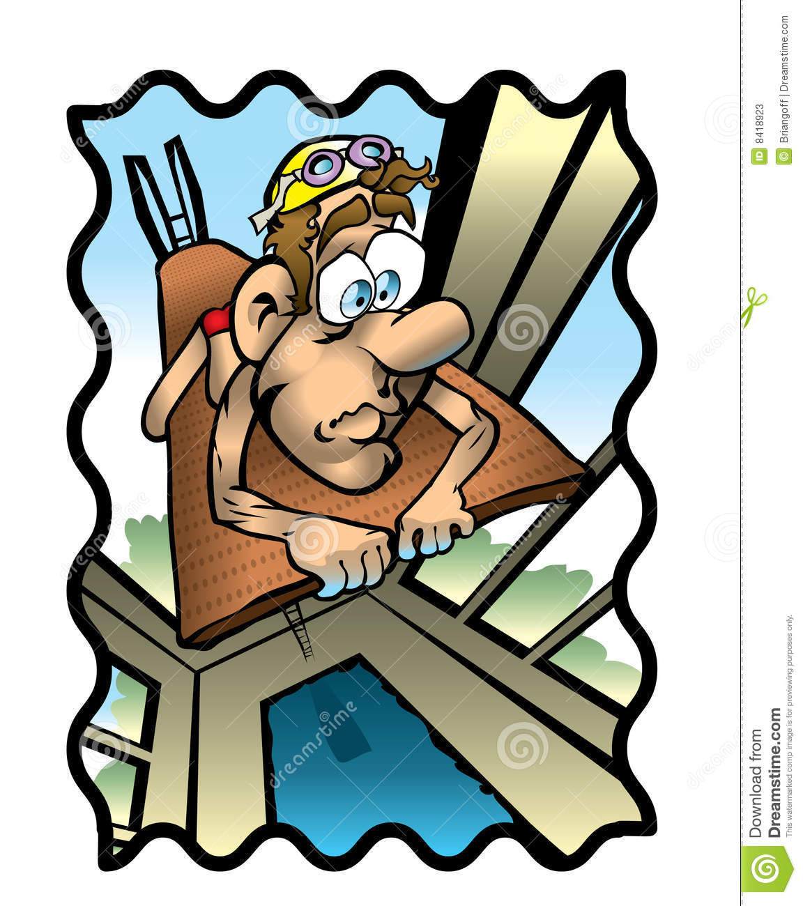 Fear Of Heights Clipart Scared Diver Stock Photos   Image  8418923