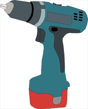 Free Cordless Drill Clipart
