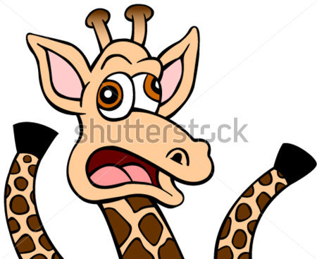 Girafa Assustada Em P Nico Clip Arts Clipartlogo Com