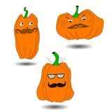 Halloween Pumpkin Mustache Stock Photos   Images