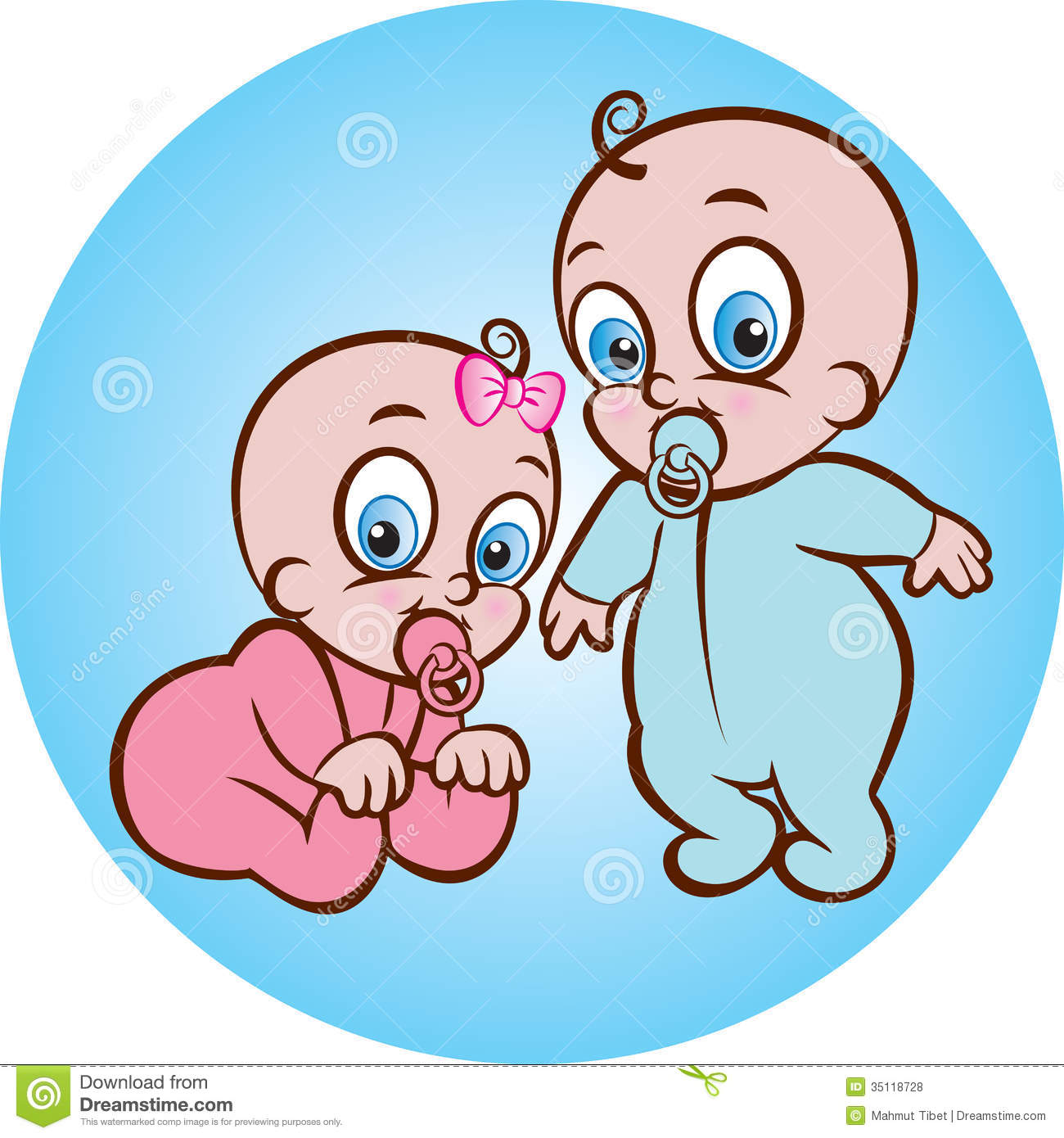 Happy Baby Boy And Girl Royalty Free Stock Photos   Image  35118728