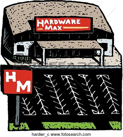 Hardware Store View Large Clip Art Graphic