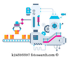 Industrial Illustration Background Of The Factory For Sor