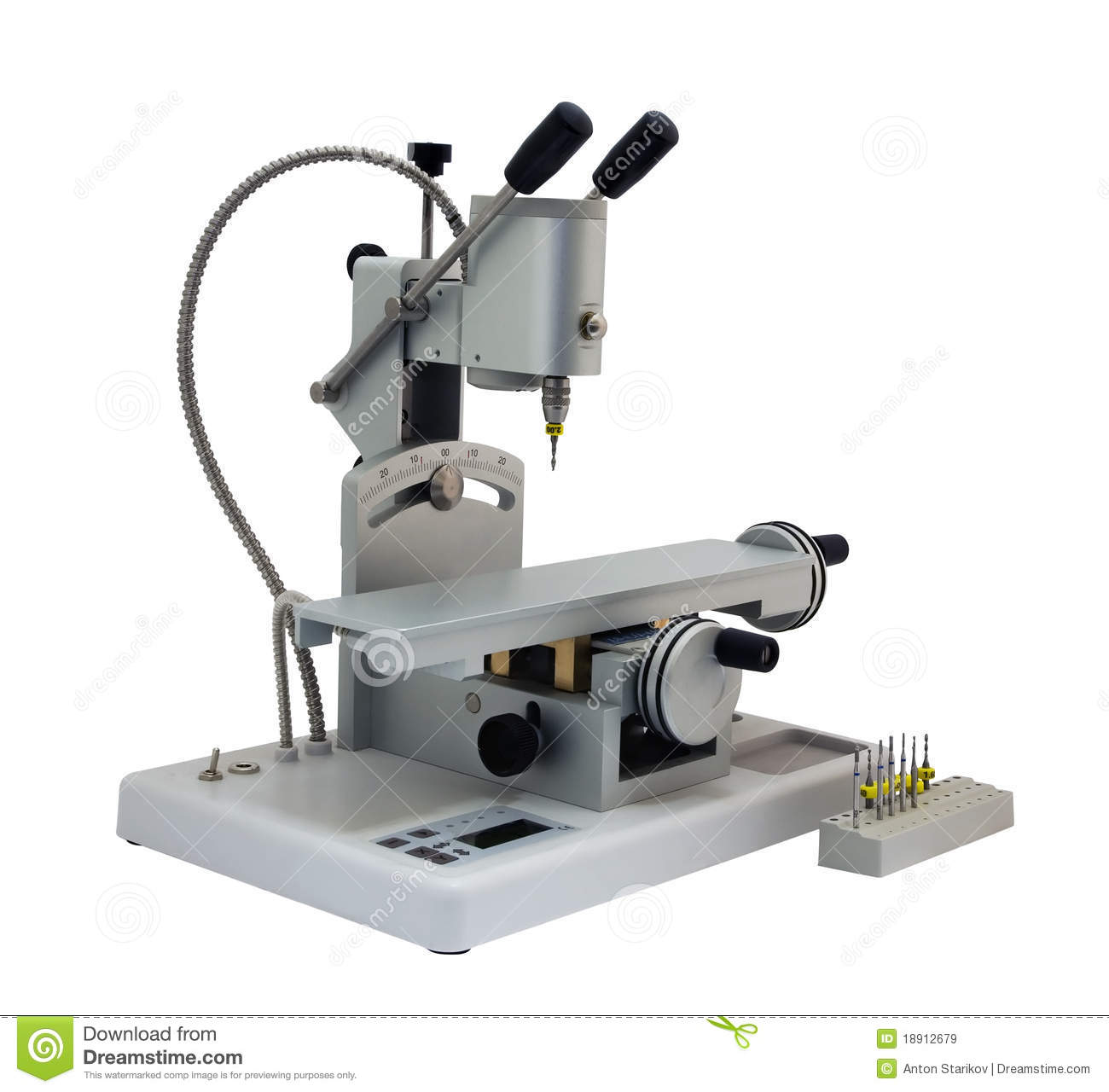 Laboratory Drilling Bench Press Isolated On White 