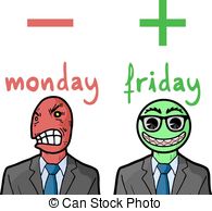 Monday And Friday Icon   Creative Design Of Monday And