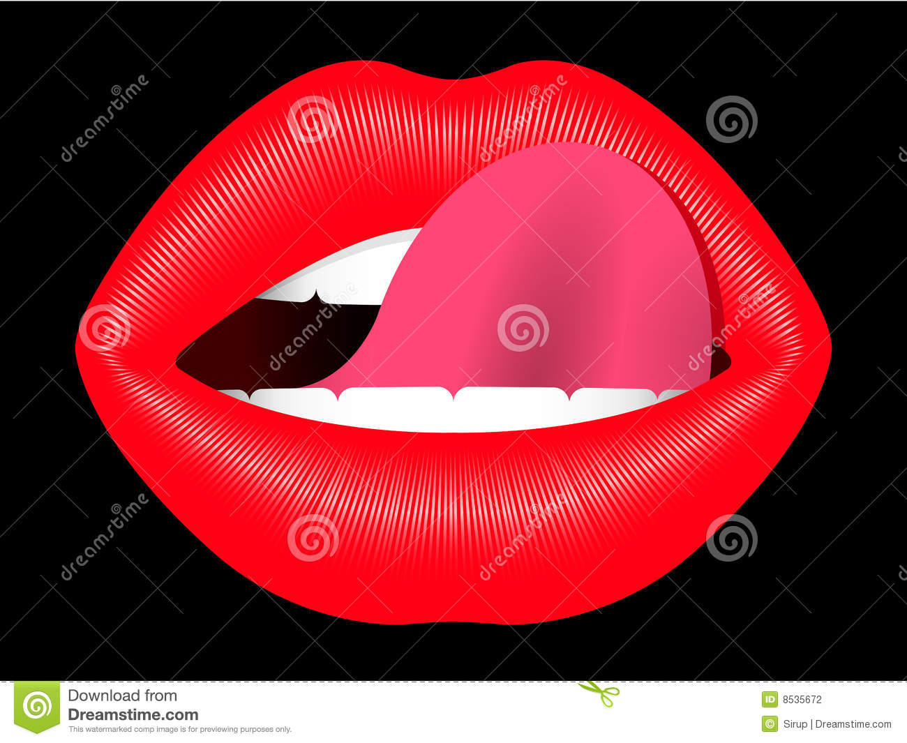 Red Lips With Tongue   Female Stock Photography   Image  8535672