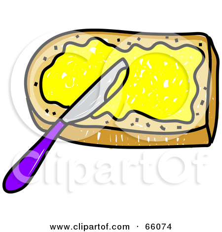 Royalty Free  Rf  Clipart Illustration Of A Knife Spreading Butter On
