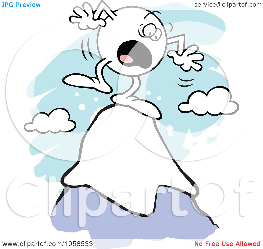 Royalty Free Vector Clip Art Illustration Of A Scared Moodie Character