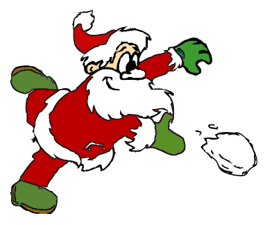 Santa Throwing Snowball Color   Http   Www Wpclipart Com Holiday    
