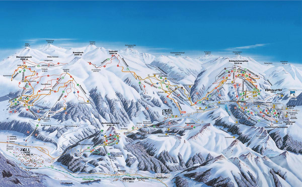 Ski Resort Map Austria