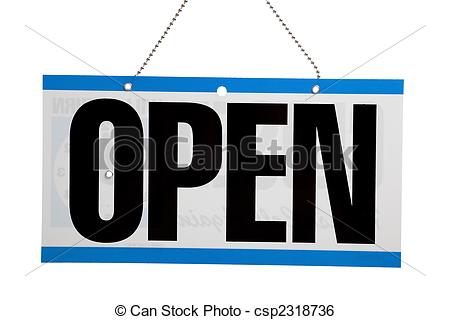 Stock Image Of Open For Business Sign   An Open Sign On A Door On A