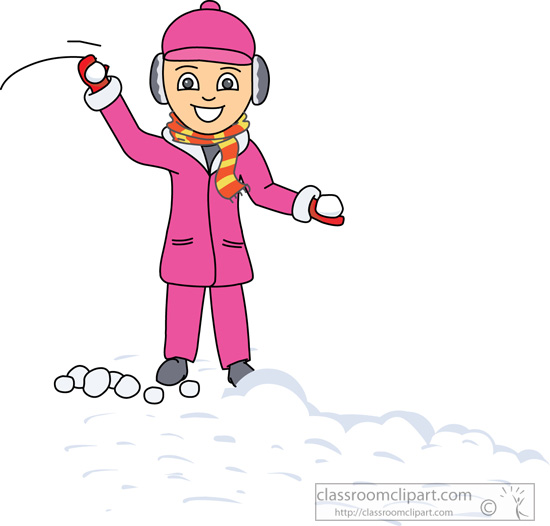 Weather Clipart  Throwing Snowballs 78   Classroom Clipart