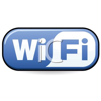 Wi Fi Wireless Internet Icon   Royalty Free Clip Art Picture