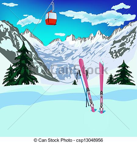 Winter Sports Ski Rest In Alpine Resorts Csp13048956   Search Clipart    