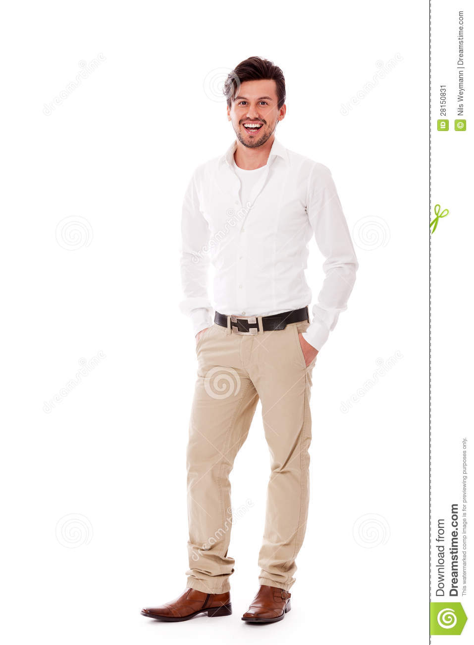 Young Business Man In Casual Outfit Smiling Stock Image   Image    