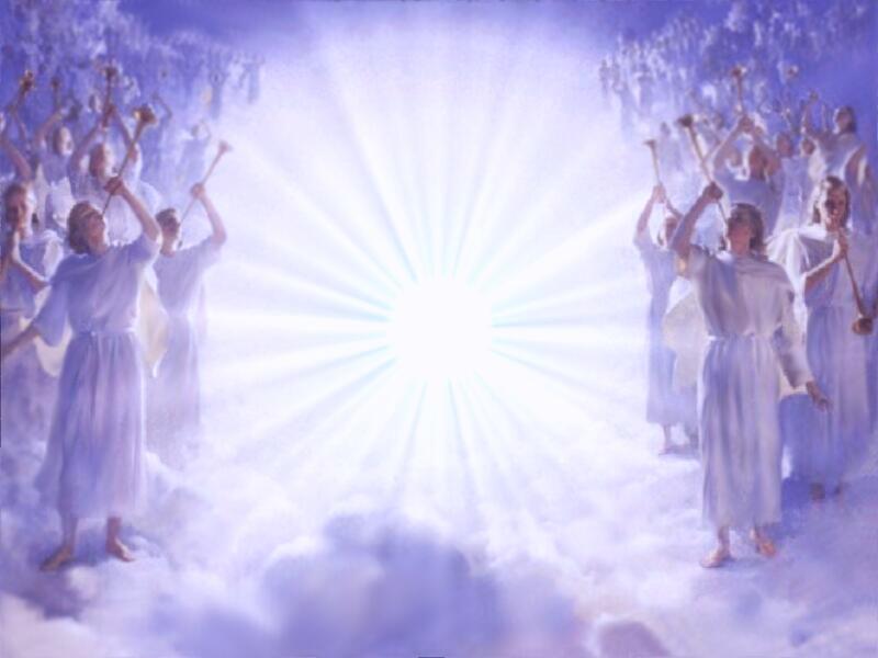 Background Angels Announcing 2nd Coming By Divine Heavenly Angels