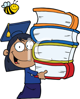 Book Image Graduate Student Carrying Books Clipart   Free Clip Art