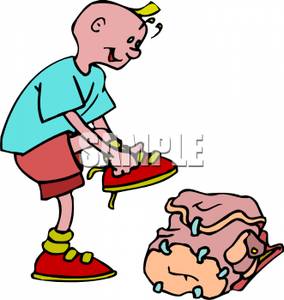 Boy Getting Ready For School Clipart Picture