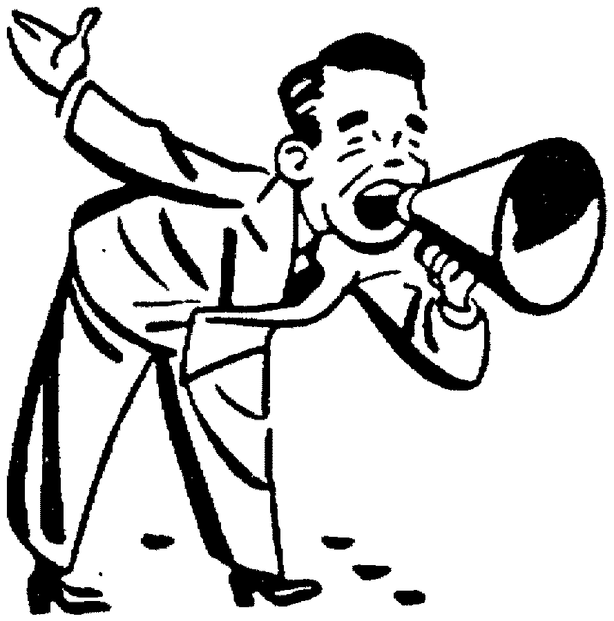 Clip Art Of Man With Megaphone