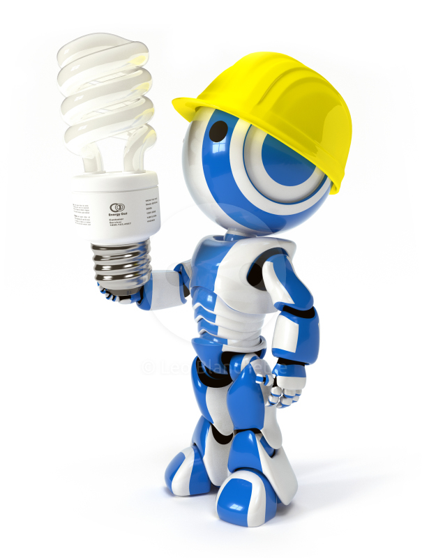 Clipart Illustration Of Robot Industrial Worker Engineer Holding