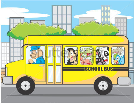 Clipart Picture Cartoonish School Bus