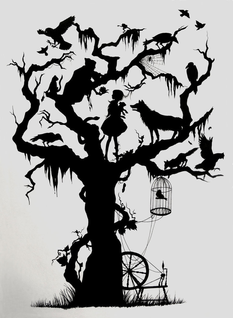 Fairy Tale Tree Silhouette Clipart   Free Clip Art Images