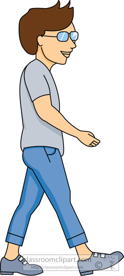 Fitness And Exercise   Man Walking 114   Classroom Clipart