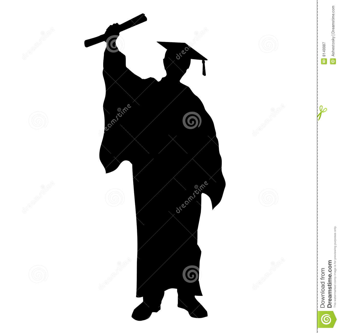 Graduate Student Silhouette Royalty Free Stock Photography   Image