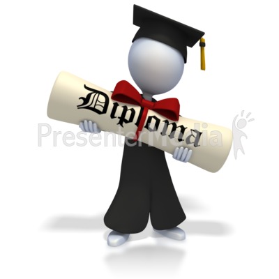 Graduate With Huge Diploma   Education And School   Great Clipart For