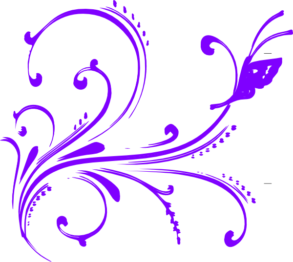 Purple Butterfly Clip Art At Clker Com   Vector Clip Art Online