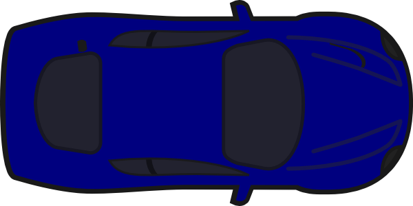 Blue Car Top View Clip Art
