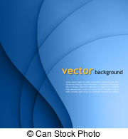 Blue Smooth Twist Light Lines Vector Background  Vector Clipart