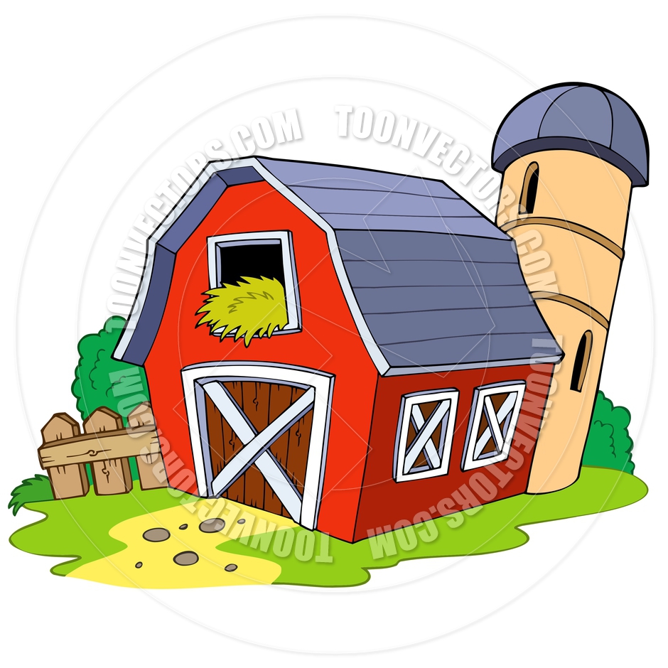 Cartoon Red Barn By Clairev   Toon Vectors Eps  40212