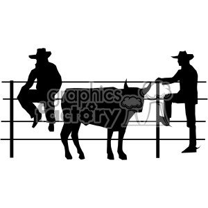 Clip Art Of Cowboys At The