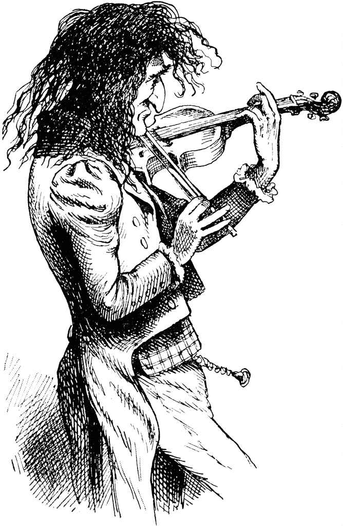 Clip Art Violin Player Man Playing Violin