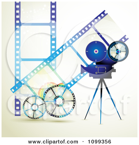 Clipart Film Roll With Colorful Camera Frames   Royalty Free Vector