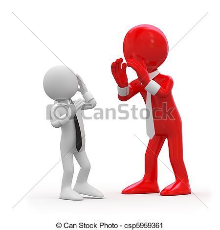 Clipart Of Boss Yelling At An Employee Csp5959361   Search Clip Art