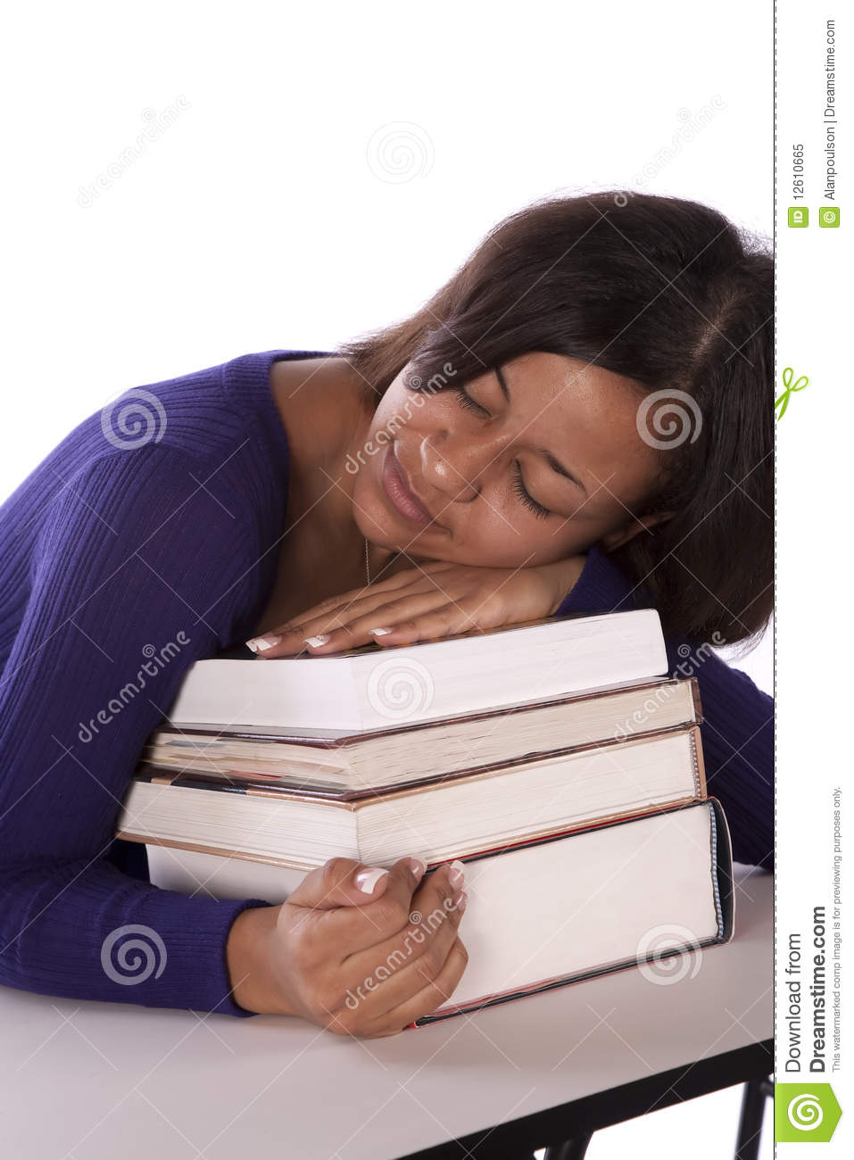 Exhausted Student Royalty Free Stock Photo   Image  12610665