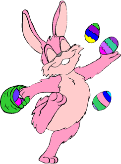 Free Easter Web Graphics   Easter Bunny Colorful Easter Eggs And More
