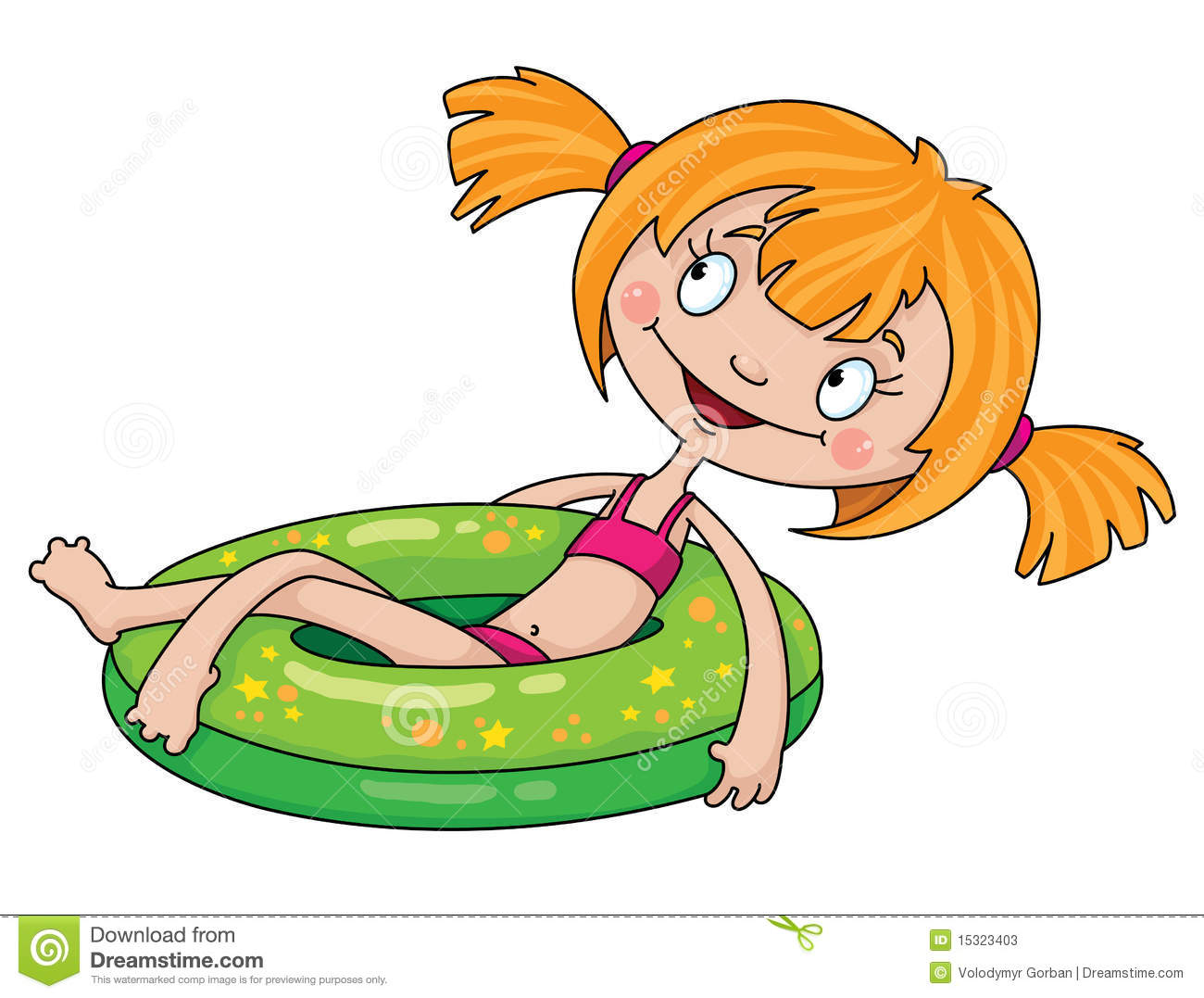 Girl Swimming Clipart